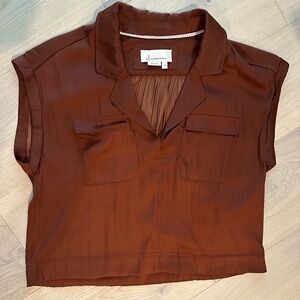 Anthropology Crop Top Silk